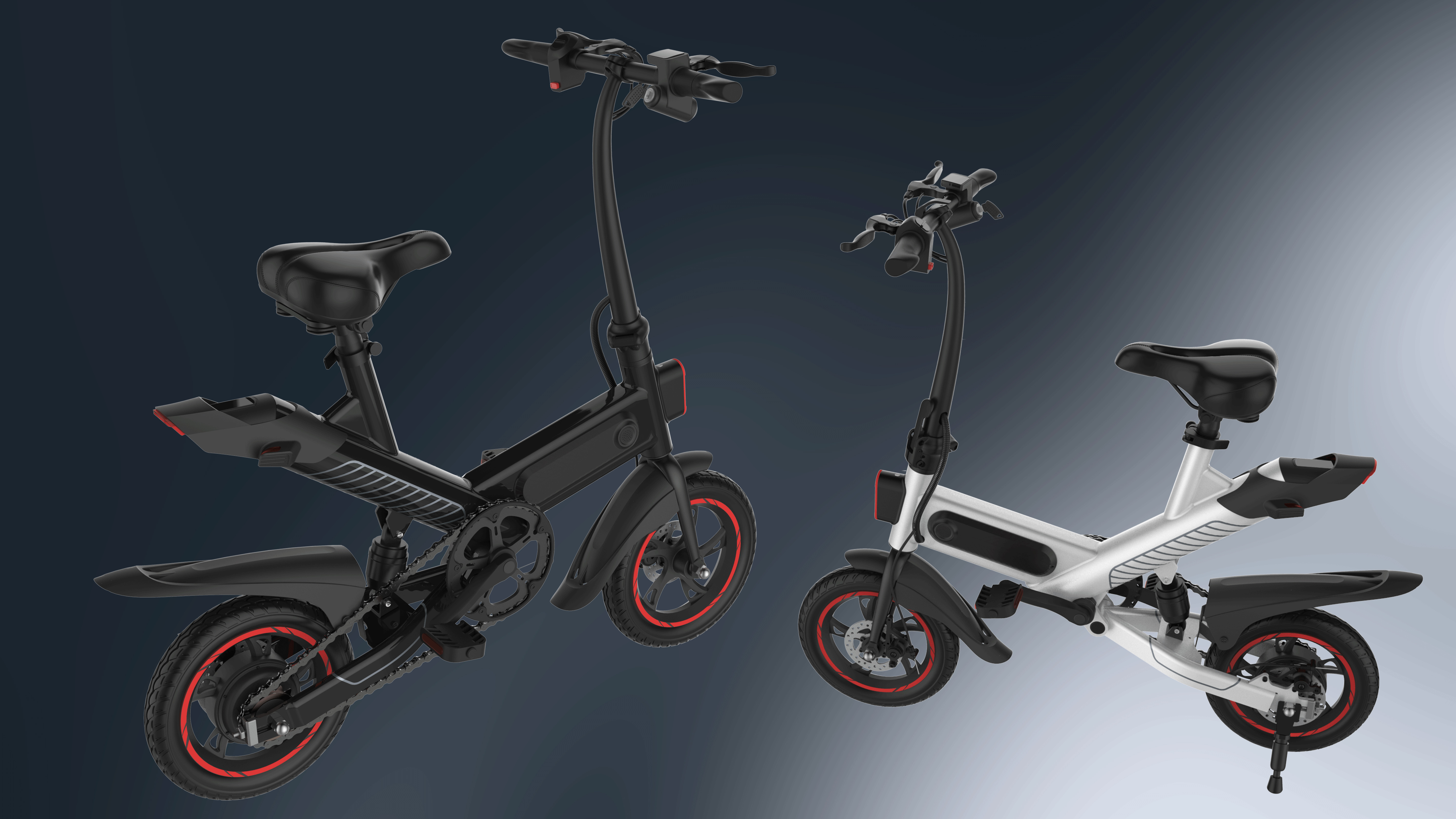 Micro Electric Folding Travel Bike 17kg Gross Weight 107 * 45 * 100 Cm