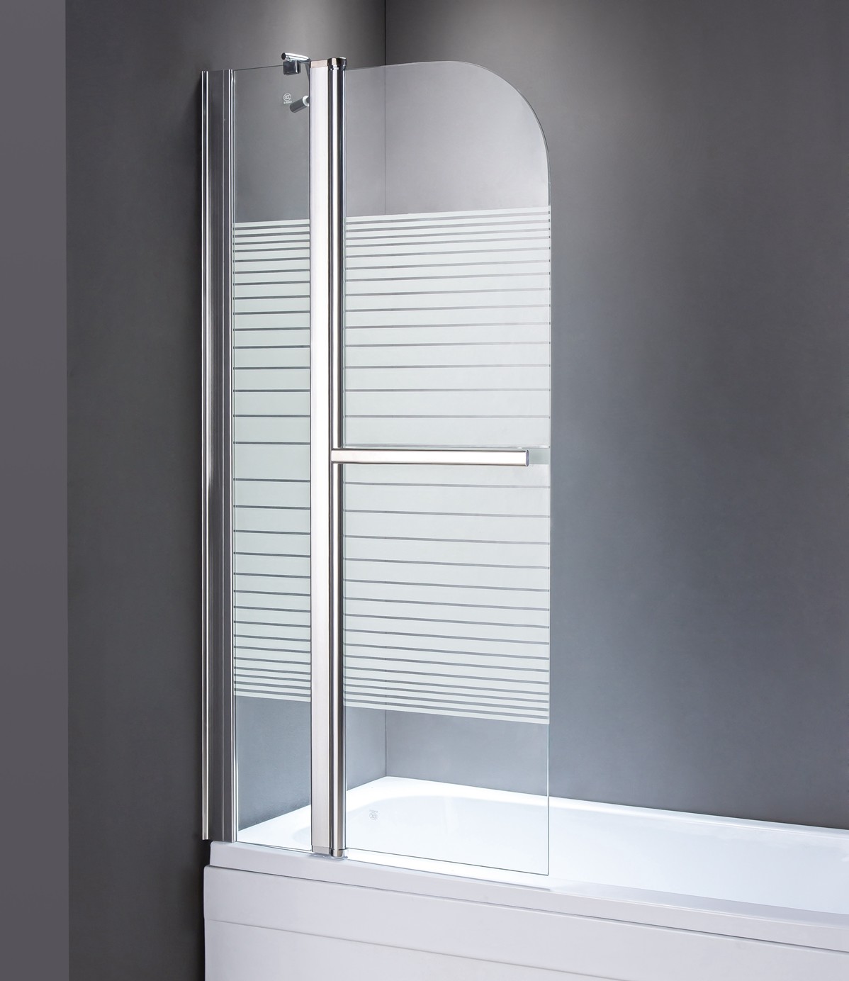 China Stripe Clear 800x1450mm Sliding Glass Shower Screens on sale