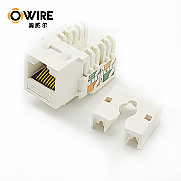 8P8C Utp Module Network Cable Accessories Keystone Jack For Cat5e / Cat6 Cable