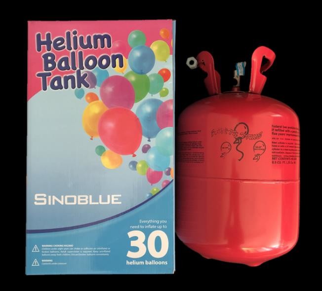 Balloon Time Disposable Helium Tank For 30 / 50 / 100 Balloons