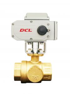 China PTFE Seat 1/4 Inch Electric Actuated Brass Ball Valve on sale