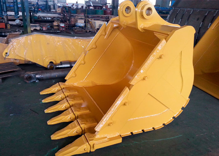 China Wheeled Extension CAT336 Excavator V Ditching Bucket With 6 Teeth on sale