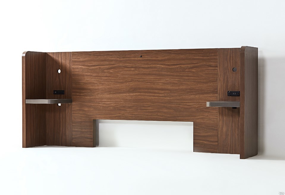 Best HPL Laminate LED King Size Hotel Headboards With Night Stands And Power Outlet wholesale