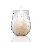 China Joeforg 2021 Simple Design Love Embellishment Empty Candles Round Shaped Candle Jars Glass Home Decoration Christmas Clear for sale