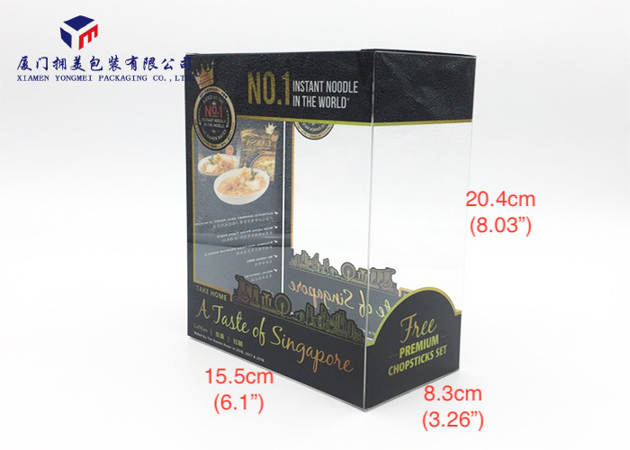 Best Hand Lock Bottom Super Clear Window Custom Printed Plastic Boxes Pack Noodle wholesale
