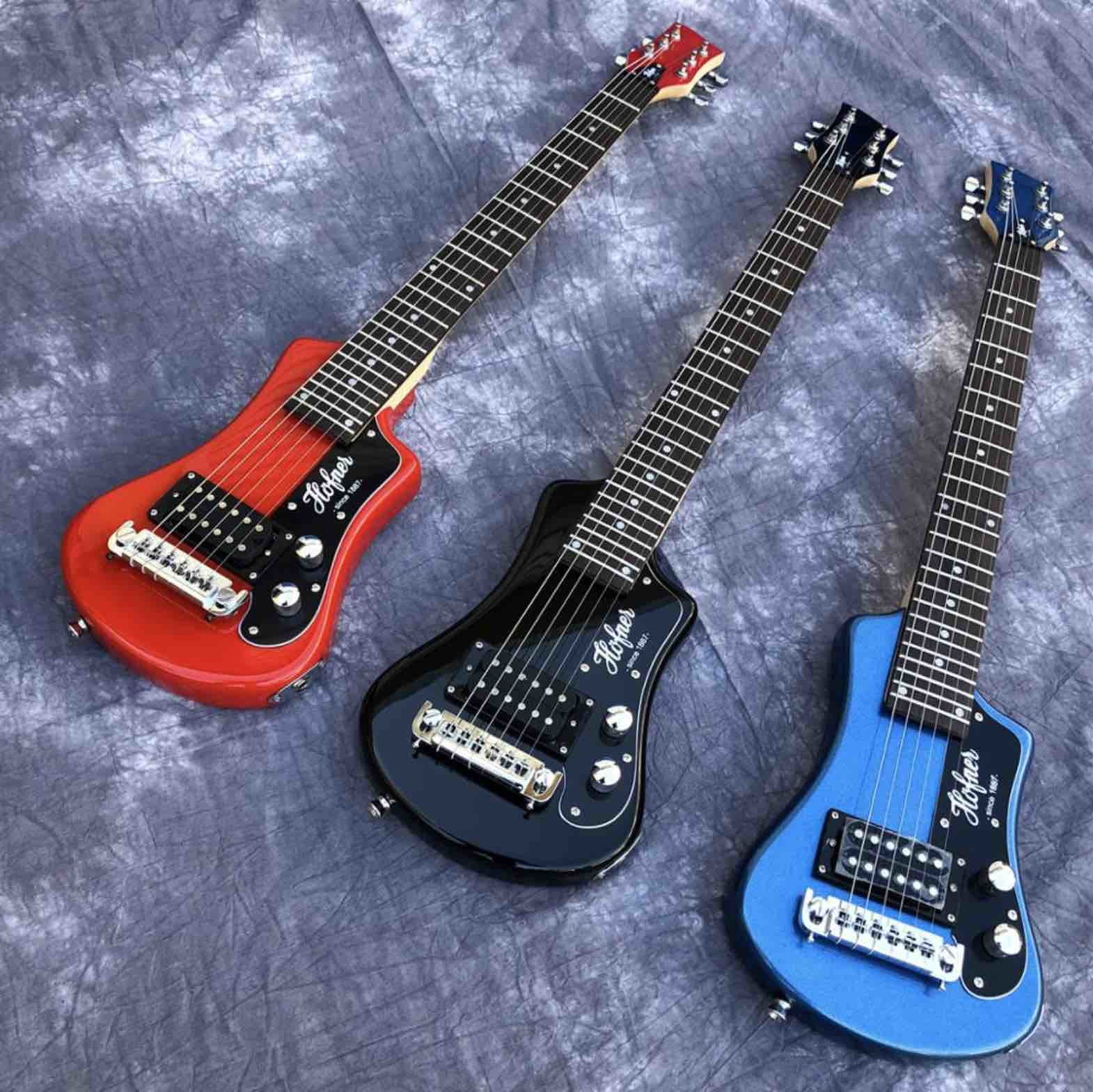 China Three color hofner Shorty mini Travel Guitar Protable beginner guitar kid Electric guitar on sale