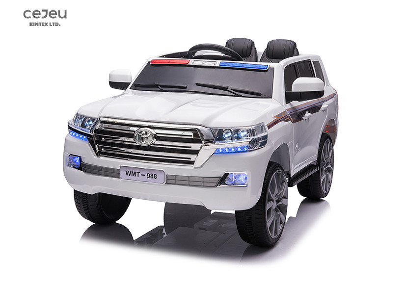 China 2 Seater Kids Ride On Toy Car Toyota Head Police Suv Ride On With Mp3 on sale