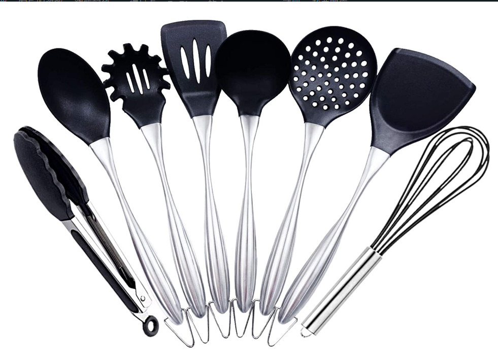 China Silicone Cooking Utensil Set, 8 Piece Kitchen Utensils Set Kitchen Gadgets on sale