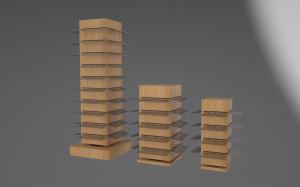 China 10 Layer Wooden Rotating Display Shelves For Retail Store Jewelry on sale