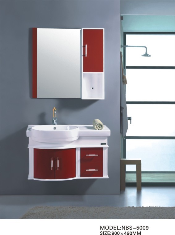 90 X49/cm PVC bathroom cabinet / wall cabinet / hanging cabinet / white color for bathroom