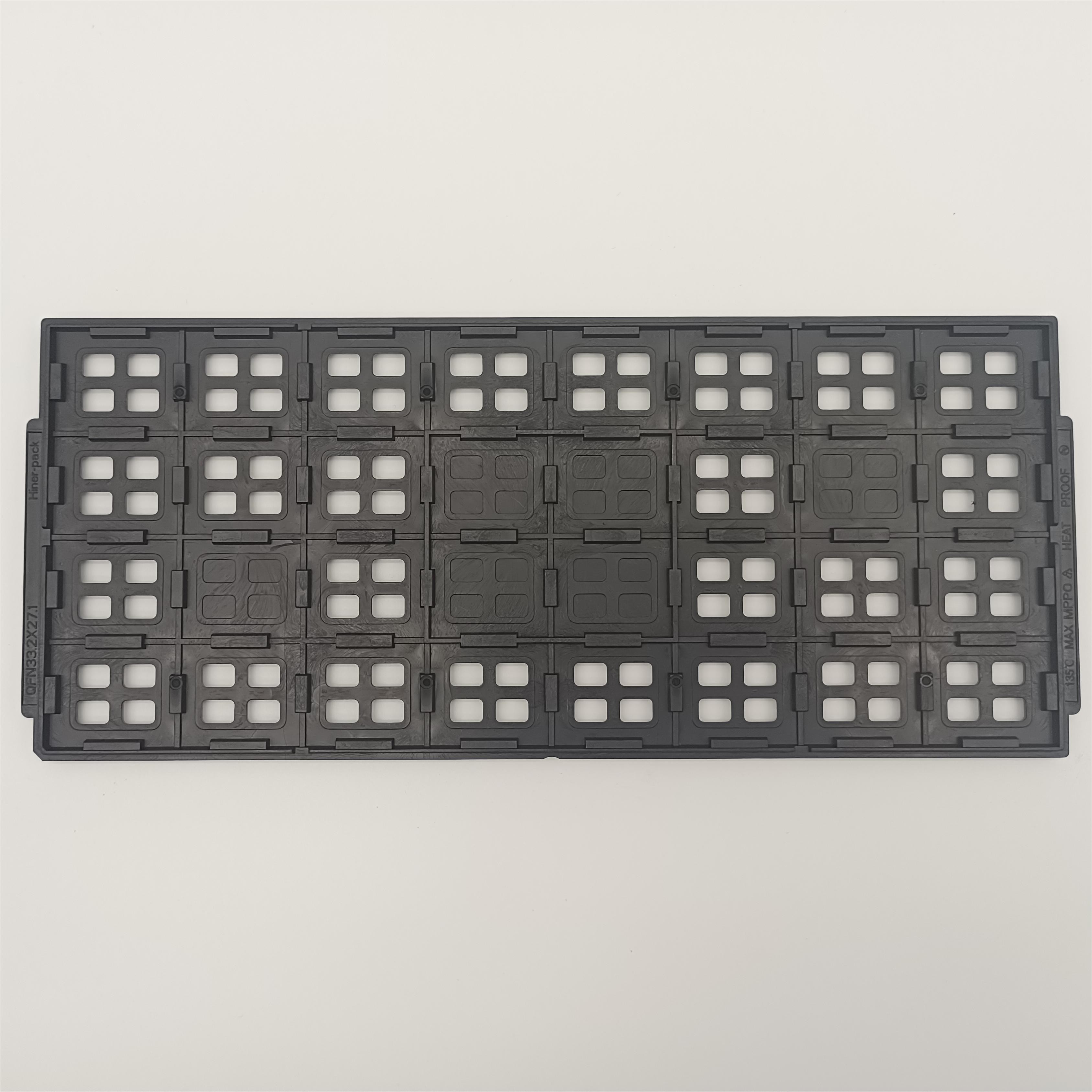 China Black Esd Jedec Matrix Trays For Integrated Circuit on sale