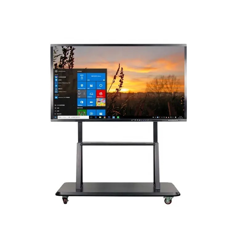 China Smart Touch Screen 55 Inch Interactive Flat Panel Display 16:9 Aspect Ratio on sale