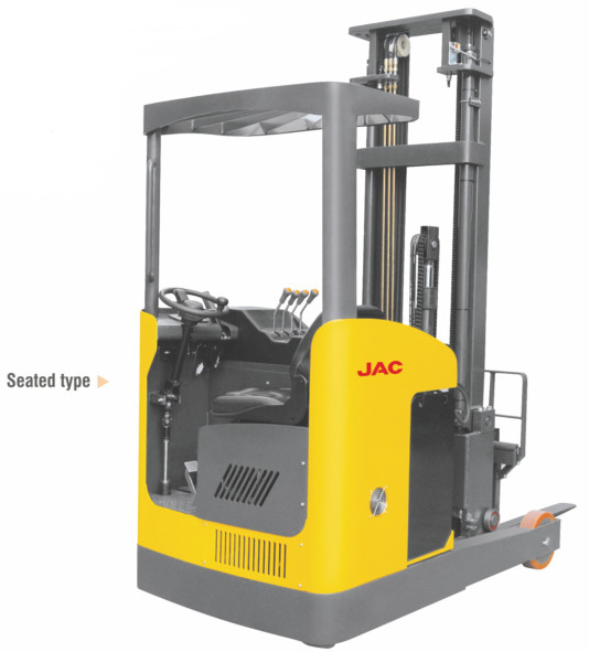 Best Narrow Aisle Reach Truck Forklift 1.5 Ton Seated Type For Warehouses / Supermarkets wholesale