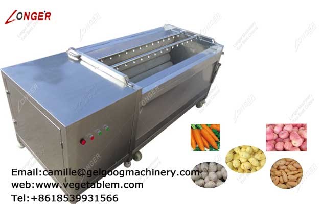 China Hot sale commercial high efficient  fruit and vegetable washing and peeling machine on sale
