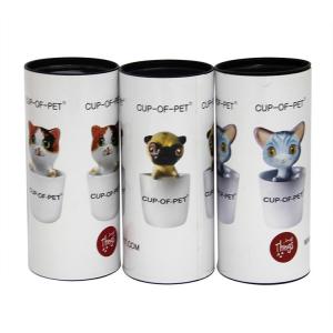 China Eco-friendly Lovely Cartoon Designed Cardboard Paper Cans Packaging for Pet Supplies Pet Products on sale