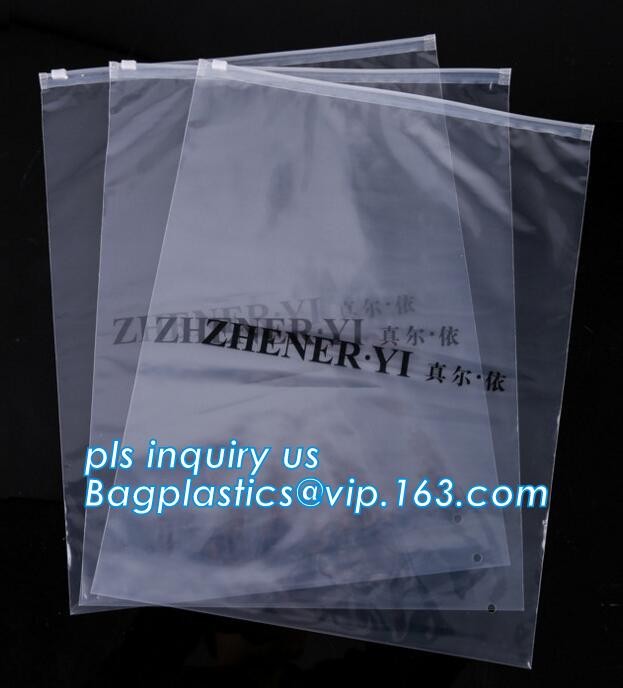 PP Flat Slider Zipper for PP Zipper Bag, Cloth package PE slider zip bag,