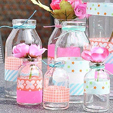 washi tape for container decoration