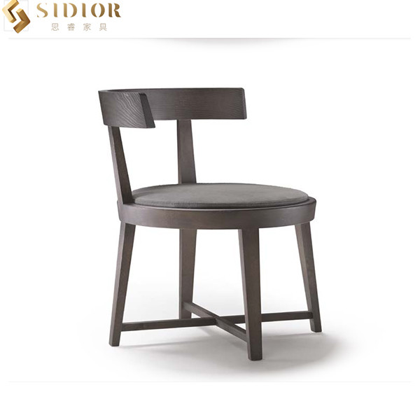 China European Design Dining Room Furniture Ergonomic Solid Wood Leg Dining Chair on sale