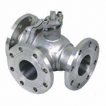Best T/L Type 3-way Flanged Ball Valve with 1.6 to 4mPa Pressure, Various Materials are Available wholesale