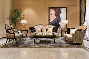 China Luxury Hotel Room Furniture Modern Design Leather Sofa TI-006 on sale