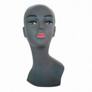 China FRP Female Head Mannequin, Comes in Black on sale