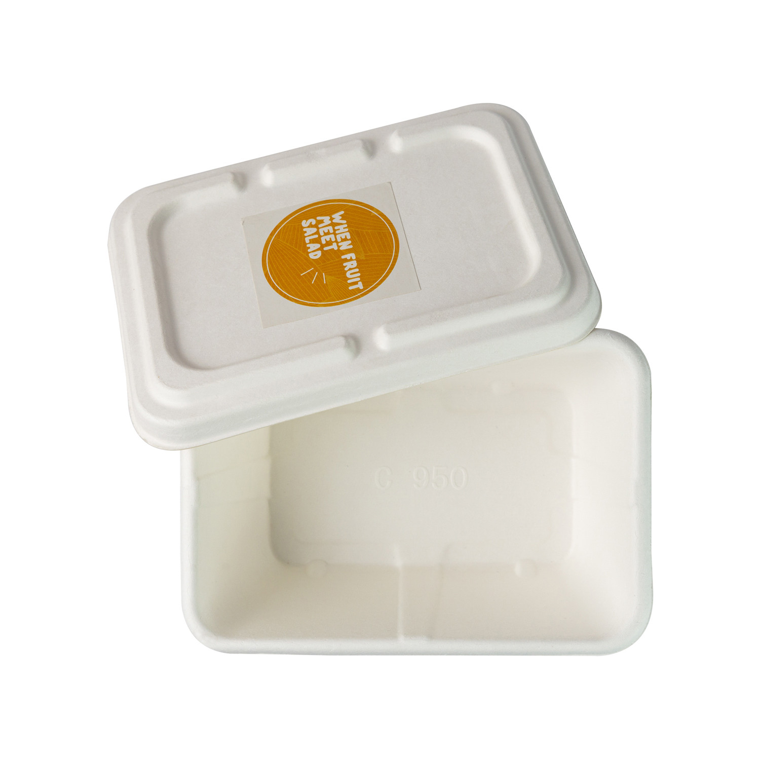Cheap Biodegradable Embossing Sugarcane Bagasse Food Container Microwavable Disposable for sale