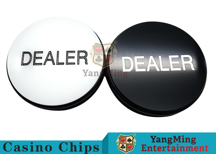 China Texas Sculpture Poker Blind Buttons With Black And White Double - Sided Design on sale