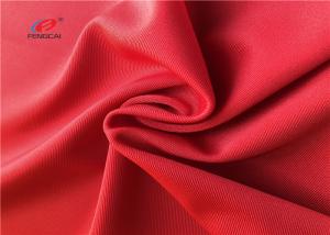 China Swimming Stretch Polyester Spandex Fabric , Red Color Polyester Lycra Fabric on sale