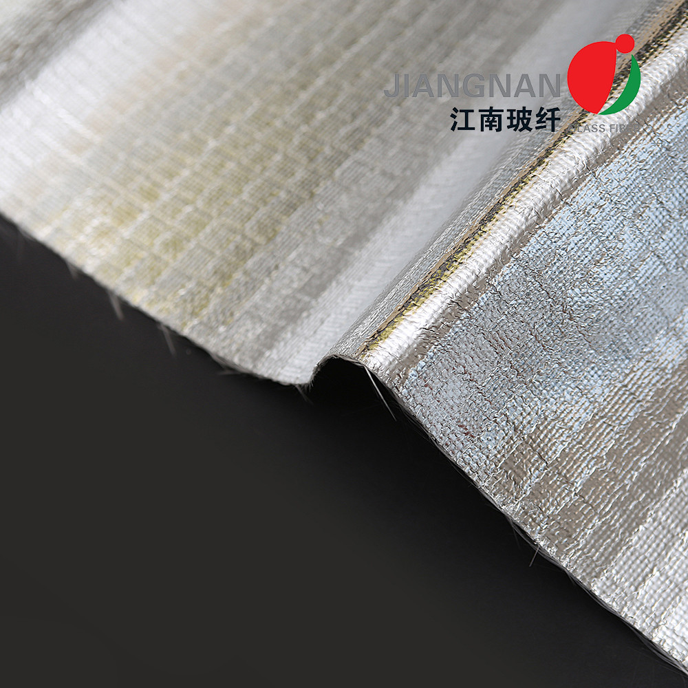 Cheap Thermal Insulation Aluminum Fiberglass Cloth Plain Weave Chemical Resistant for sale