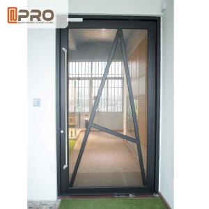 China Tempered Glass Pivot Front Door , Aluminium Contemporary Entrance Doors pivot Glass door Glass pivot door pivot glass do on sale