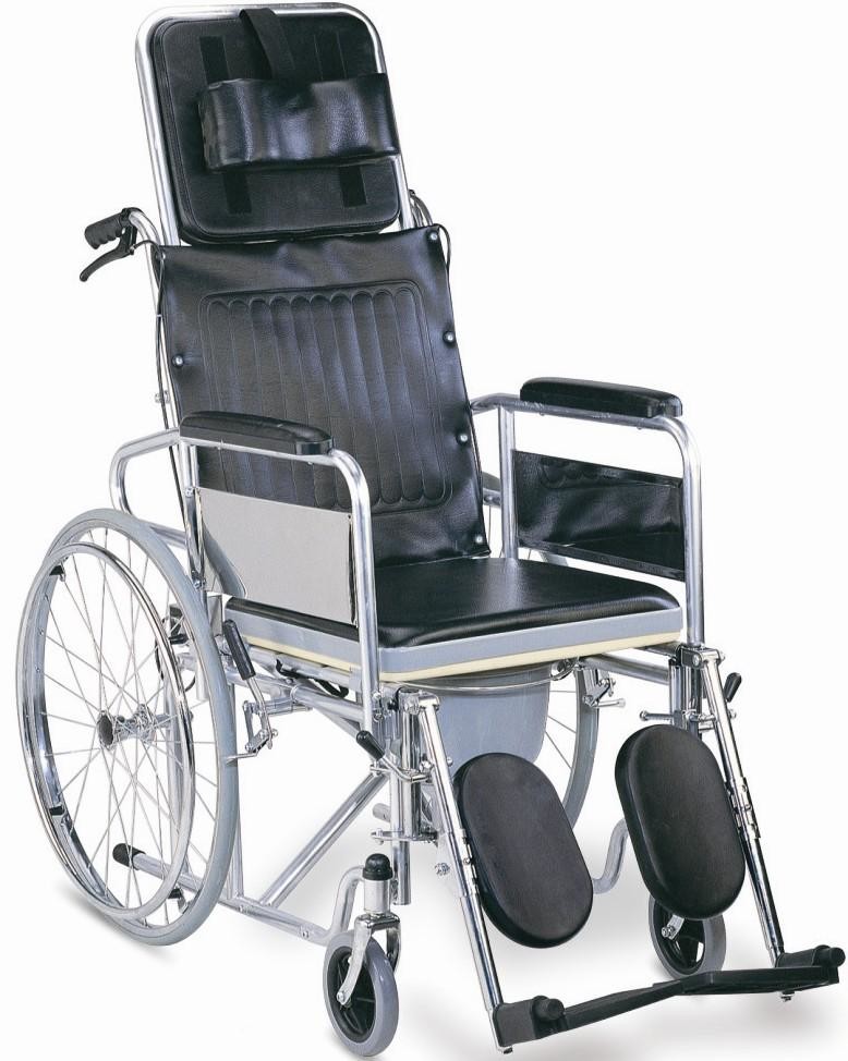 Hoper mobility medical equipment foldable chromed steel commode chair