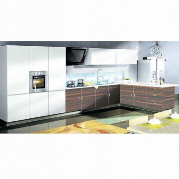 Cheap Modular High Gloss UV Kitchen Cabinet with French Language Option for sale