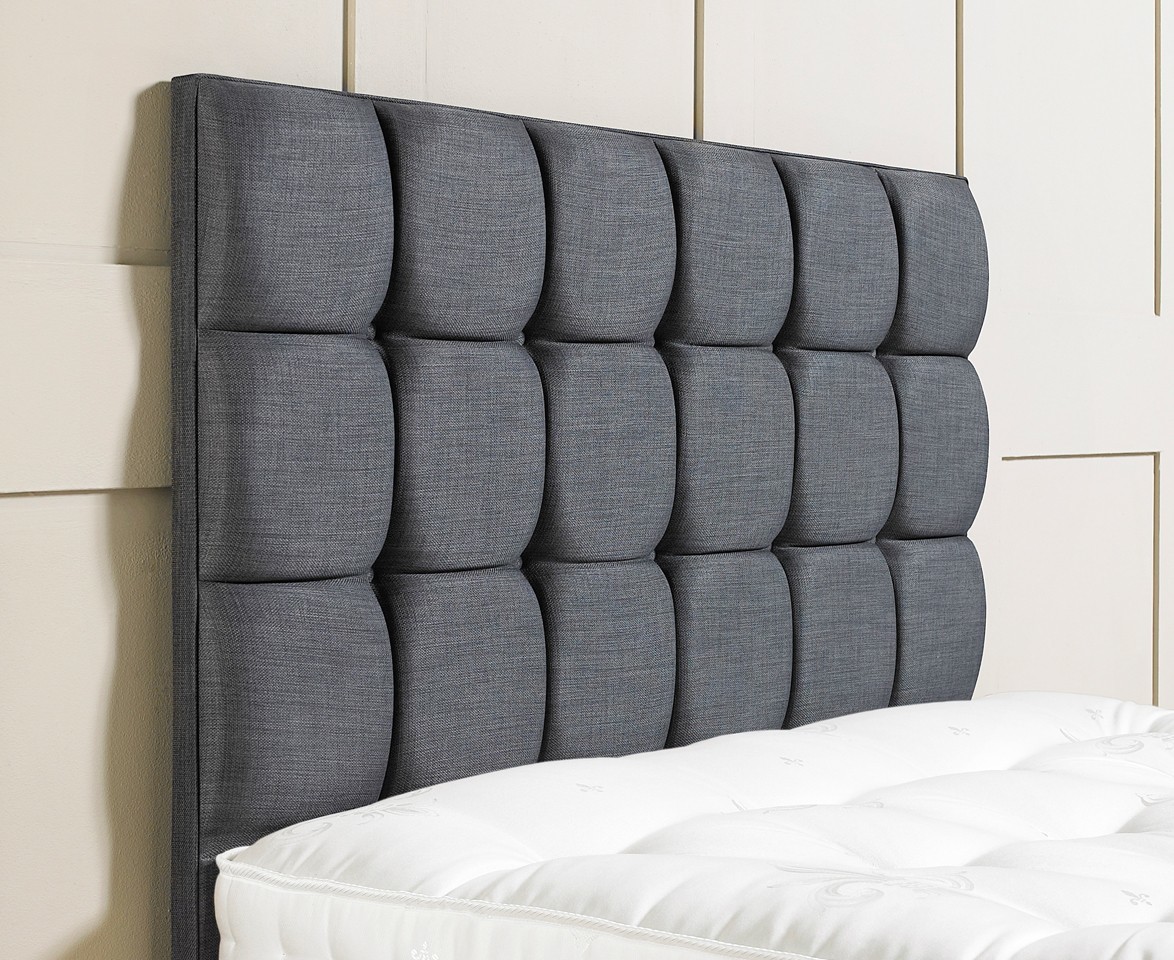 Best Grey Fabric Tufted Hotel Furniture Headboard , Hotel Style Bed Headboards wholesale