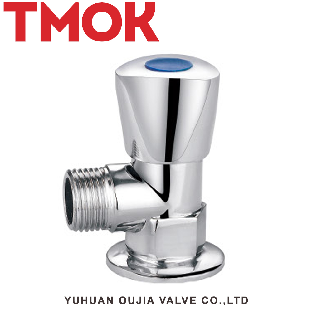 chromed plated brass screw down pneumatic angle valve