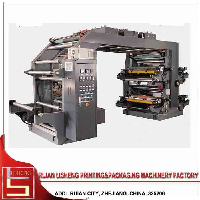 China 4 Color Flexographic printing press machine for Plastic Film , multifunction on sale