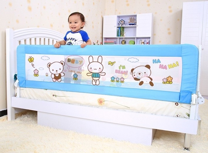 China Safety Portable Kids Bed Guard Rails For Twin Bed , Infant Bed Rails 100cm on sale