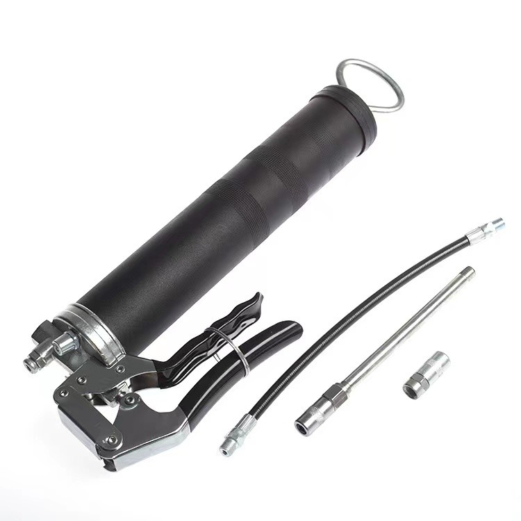 China 6000PSI Working Pressure Grease Gun Stainless Steel Lubrication With Rubberized Grip on sale
