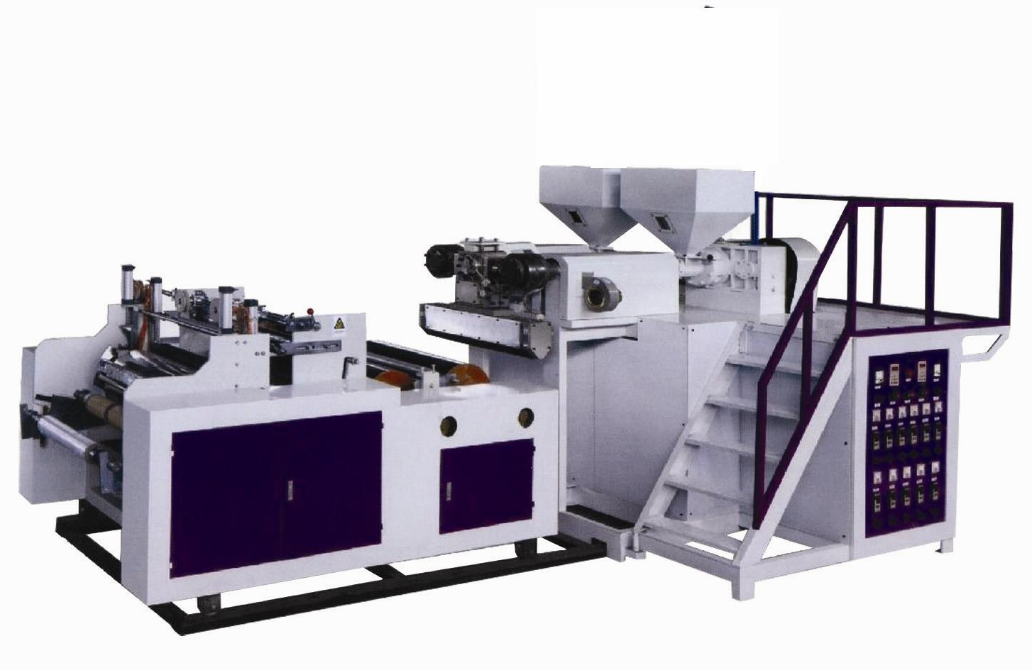 China 500mm Two Layers Stretch Film Making Machine , LLDPE Extruder Machine on sale