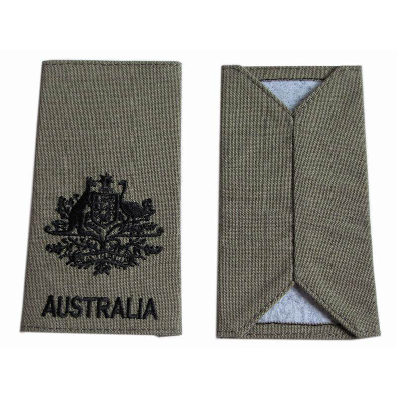 China Epaulette Boards Military Embroidery Patch Twill Fabric Merrow Border for sale