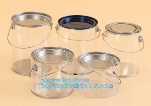 China aluminum tin aluminum container jar with clear window top aluminum cans with screw lid for cosmetic/food bagplastics pac on sale