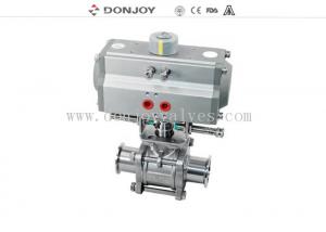 China BPE SS316L Beverage 2 Way DN25 Pneumatic Ball Valve on sale