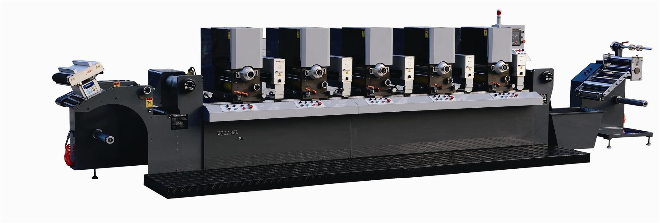 China WJLZ-350 Web-feed automatic high speed sticker paper, opp,pvc letterpress label printing machine on sale