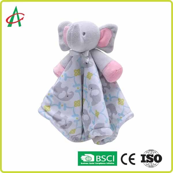Best Soft Newborn Baby Teddy Blanket Comforter Elephant Comfort Blanket wholesale