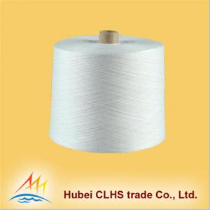 China Textile Polyester Ring Spun Yarn For T Shirts , Crease Resistant Polyester Yarn on sale