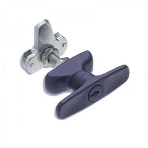 Double T Push Handle Lock Zinc Alloy Galvanized 115x30mm