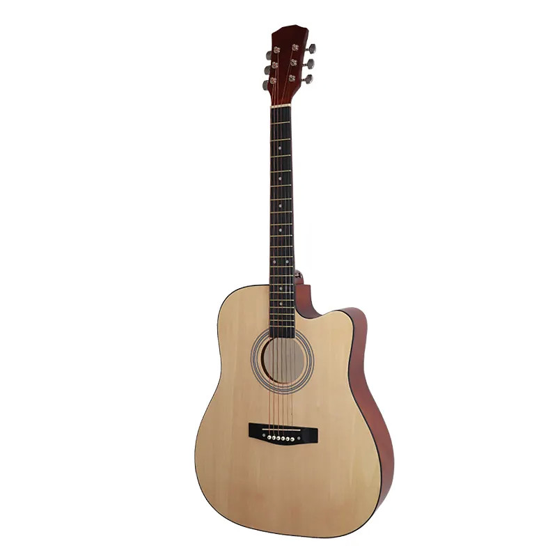 China Guitar Wholesale 6 String 40 inch Spruce Veneer acoustic electric Guitar for beginner on sale