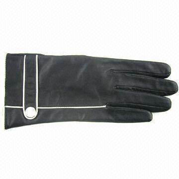 Women's Fashionable Dress Gloves, Made of Lamb Goat Leather