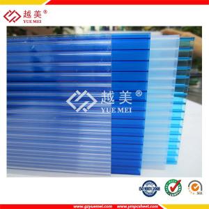 China 4mm twin wall polycarbonate sheet transparent coloured plastic sheets on sale