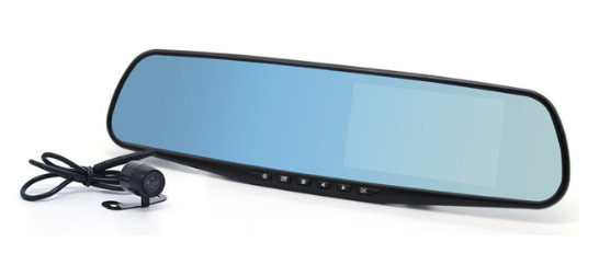 Car Dashboard Camera, Car DVR, Car Video Recorder Full HD 1080P, 4.3 Inch LCD with dual cameras