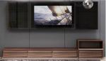 2017 New Walnut Wood Furniture Design Living room Combined TV Wall Units by Tall